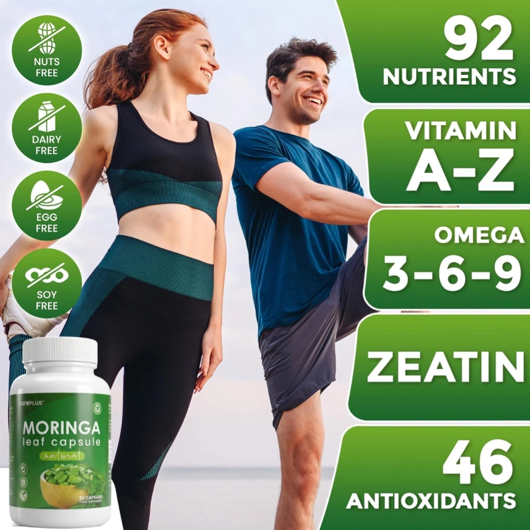 CarePlus Moringa Capsule 80pcs | Natural Immunity Booster & Energy Supplement - Image 3